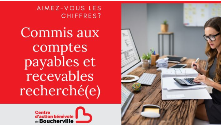 Offre d’emploi à pourvoir au CABB - Poste de commis aux comptes payables et recevables